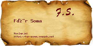 Für Soma névjegykártya
